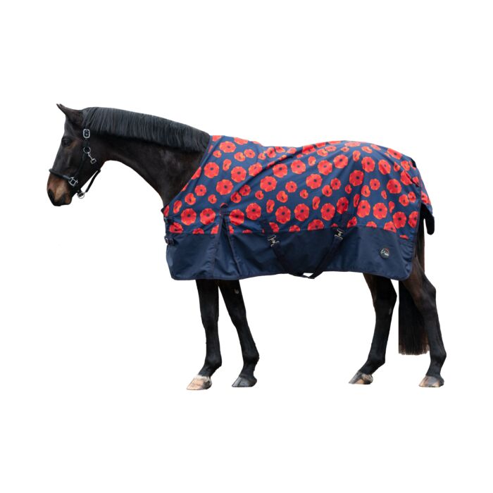 HKM Derka padokowa Poppy 600D z polarem flower kwiatki - Cavalo